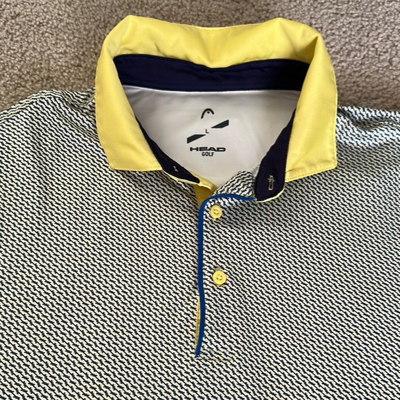 HEAD Dri Motion Polo Shirt Men's Medium Multicolor Breathable Performance Modern - Picture 3 of 9